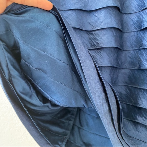 Adrianna Papell Occasions Navy Blue Tiered Sleeveless Cocktail Dress Women’s 10 - Picture 10 of 16